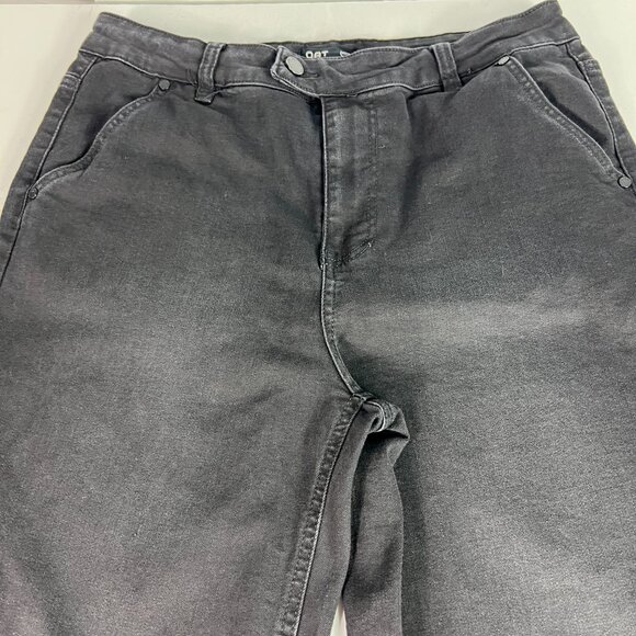 Oat New York Jeans Women's 32x29* High Rise Wide Leg Black Faded Denim Tag 30 - Picture 2 of 16